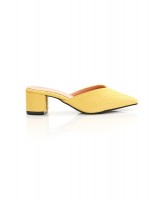 SHOEPOINT 80713 Women Mules Heels In Yellow